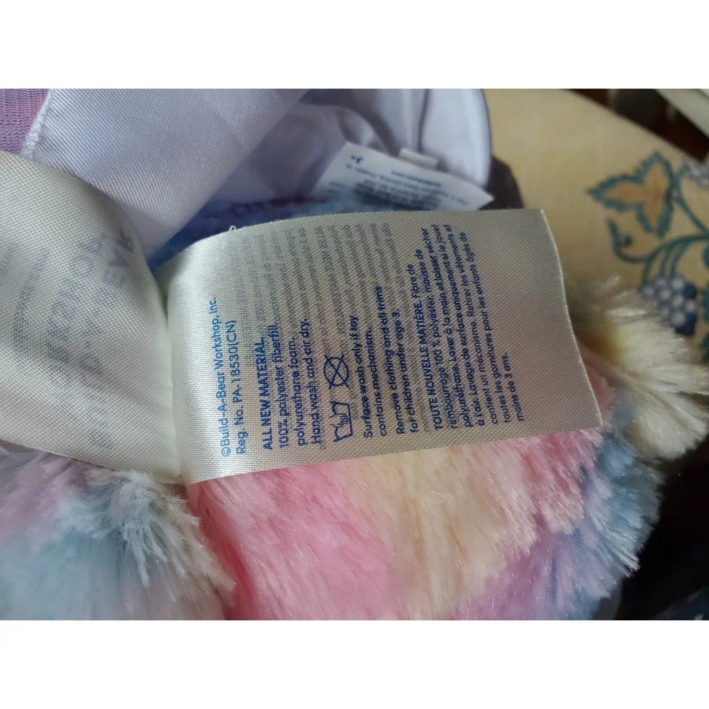 Build A Bear Fairy Bear Plush Pastel Tie Dye 16